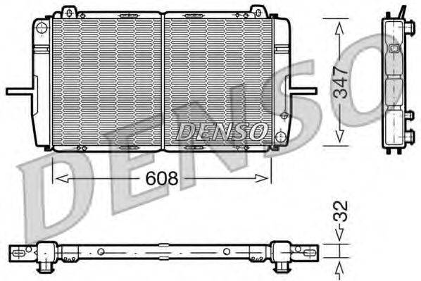 Радиатор, охлаждение двигателя DENSO DRM10080