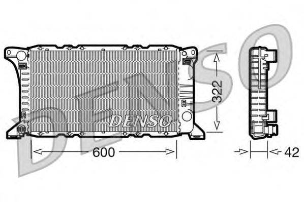 Радиатор, охлаждение двигателя DENSO DRM10091