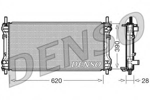 Радиатор, охлаждение двигателя DENSO DRM10102