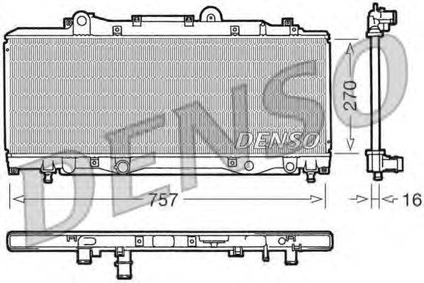 Радиатор, охлаждение двигателя DENSO DRM13002