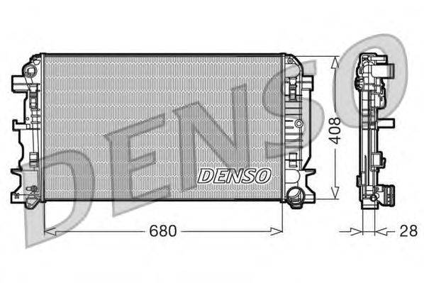 Радиатор, охлаждение двигателя DENSO DRM17009