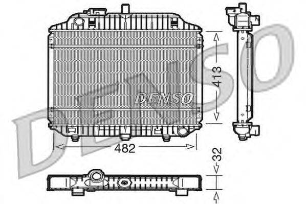 Радиатор, охлаждение двигателя DENSO DRM17010