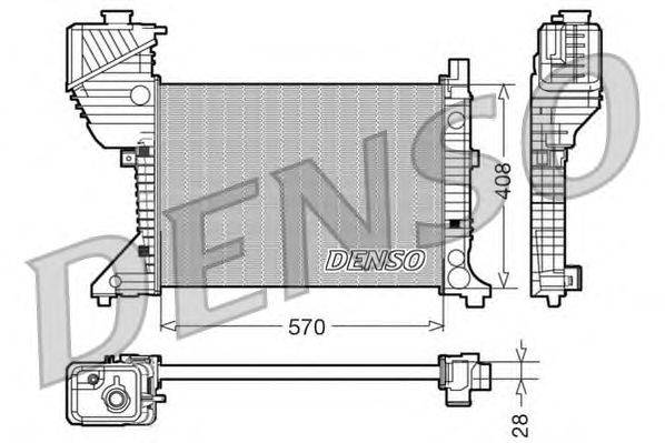 Радиатор, охлаждение двигателя DENSO DRM17016
