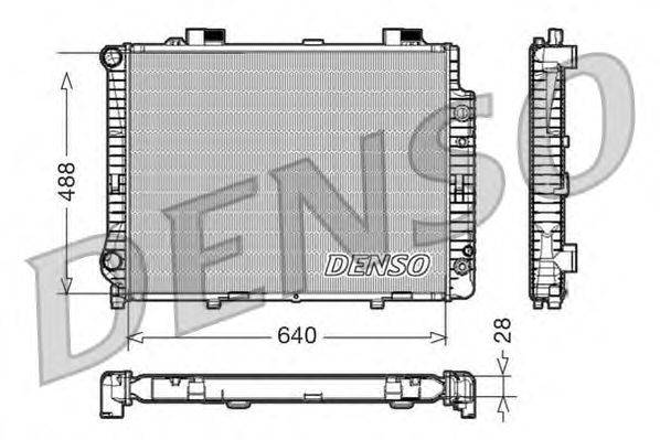 Радиатор, охлаждение двигателя DENSO DRM17041