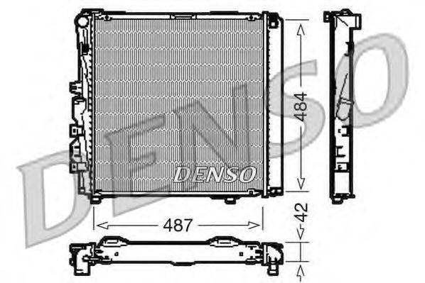 Радиатор, охлаждение двигателя DENSO DRM17053