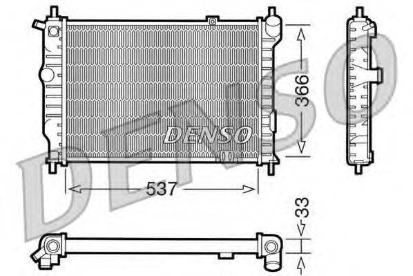 Радиатор, охлаждение двигателя DENSO DRM20010