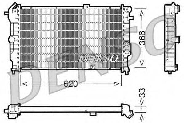 Радиатор, охлаждение двигателя DENSO DRM20021