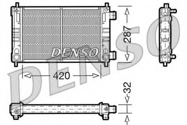 Радиатор, охлаждение двигателя DENSO DRM20063