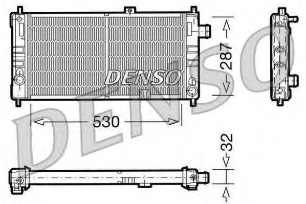 Радиатор, охлаждение двигателя DENSO DRM20064