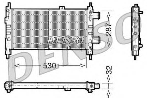 Радиатор, охлаждение двигателя DENSO DRM20065