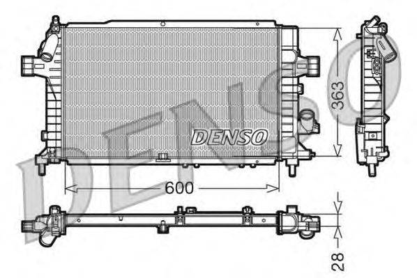 Радиатор, охлаждение двигателя DENSO DRM20104