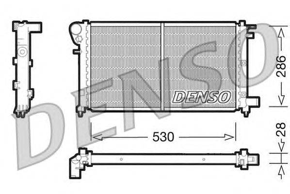 Радиатор, охлаждение двигателя DENSO DRM21002