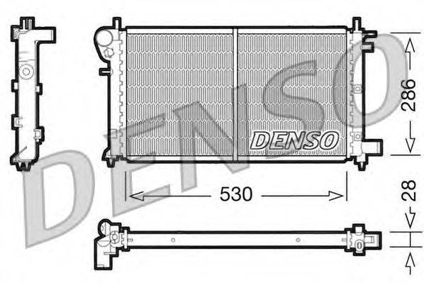 Радиатор, охлаждение двигателя DENSO DRM21003