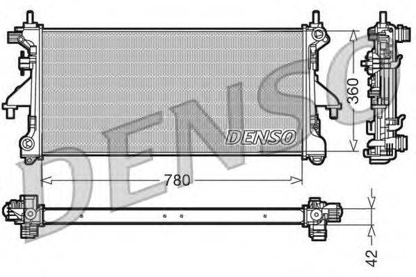 Радиатор, охлаждение двигателя DENSO DRM21102
