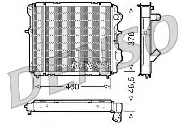 Радиатор, охлаждение двигателя DENSO DRM23007