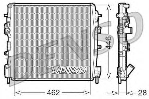 Радиатор, охлаждение двигателя DENSO DRM23018