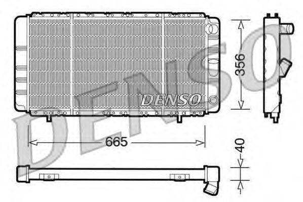 Радиатор, охлаждение двигателя DENSO DRM23021