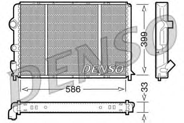 Радиатор, охлаждение двигателя DENSO DRM23050