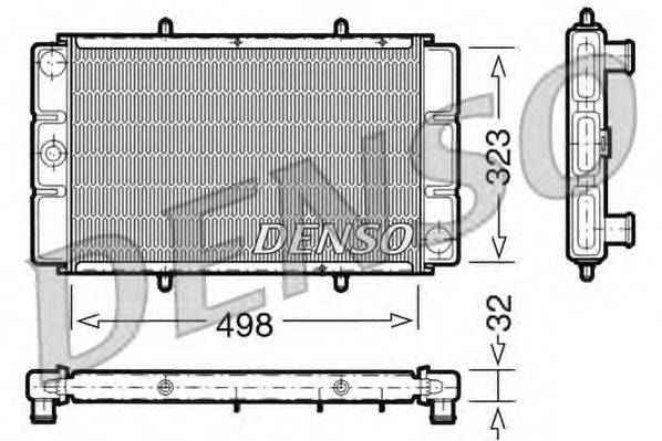 Радиатор, охлаждение двигателя DENSO DRM24010