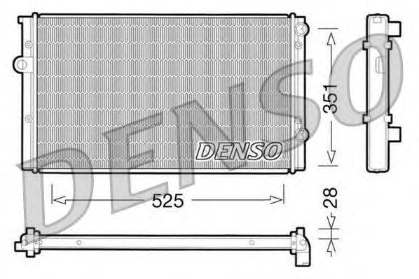 Радиатор, охлаждение двигателя DENSO DRM32028