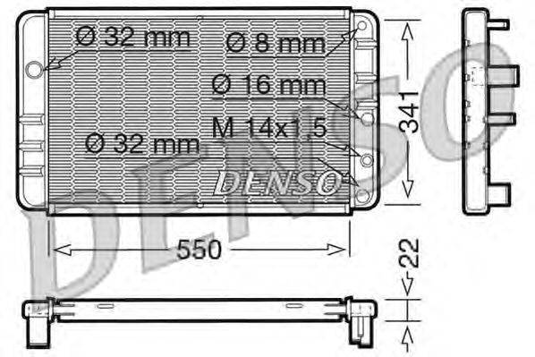 Радиатор, охлаждение двигателя DENSO DRM33013