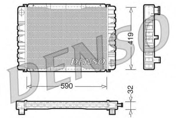 Радиатор, охлаждение двигателя DENSO DRM33030