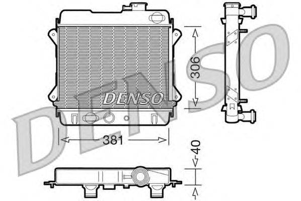 Радиатор, охлаждение двигателя DENSO DRM34001