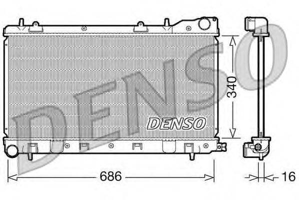 Радиатор, охлаждение двигателя DENSO DRM36003