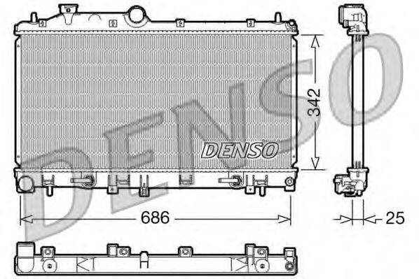 Радиатор, охлаждение двигателя DENSO DRM36005