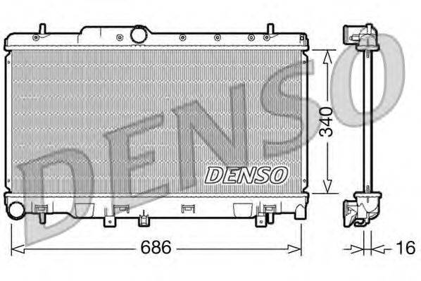 Радиатор, охлаждение двигателя DENSO DRM36010