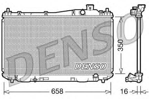 Радиатор, охлаждение двигателя DENSO DRM40009