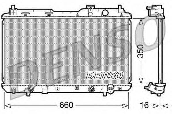 Радиатор, охлаждение двигателя DENSO DRM40010