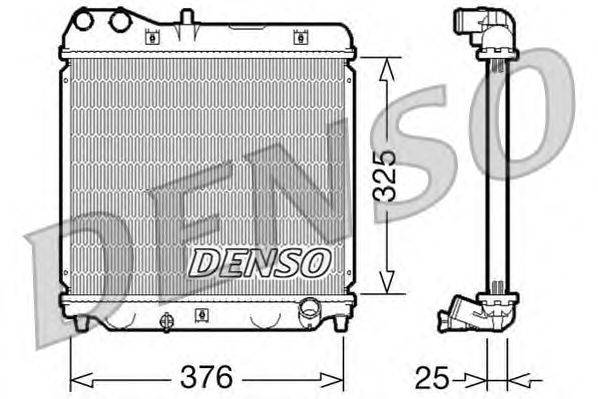 Радиатор, охлаждение двигателя DENSO DRM40015