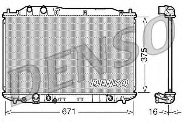 Радиатор, охлаждение двигателя DENSO DRM40018