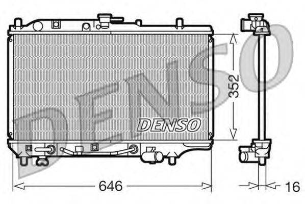 Радиатор, охлаждение двигателя DENSO DRM44005