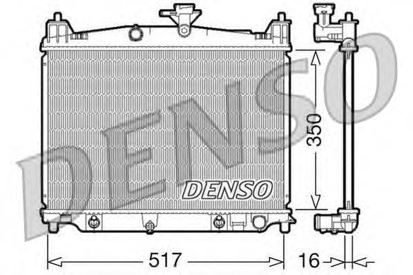 Радиатор, охлаждение двигателя DENSO DRM44019