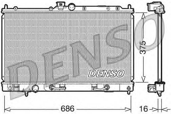 Радиатор, охлаждение двигателя DENSO DRM45024