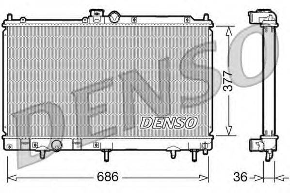 Радиатор, охлаждение двигателя DENSO DRM45026