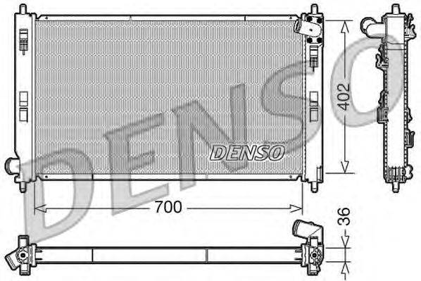 Радиатор, охлаждение двигателя DENSO DRM45029