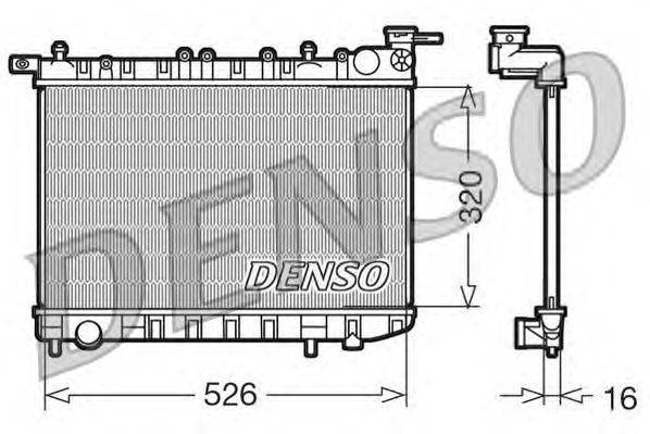 Радиатор, охлаждение двигателя DENSO DRM46015