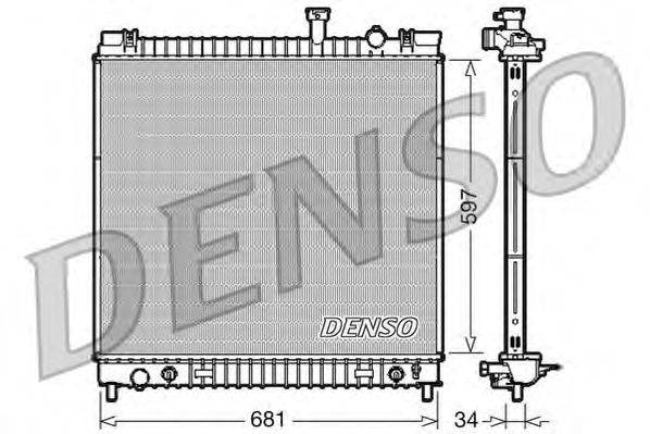 Радиатор, охлаждение двигателя DENSO DRM46031