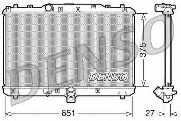 Радиатор, охлаждение двигателя DENSO DRM47022