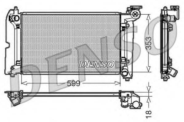 Радиатор, охлаждение двигателя DENSO DRM50011
