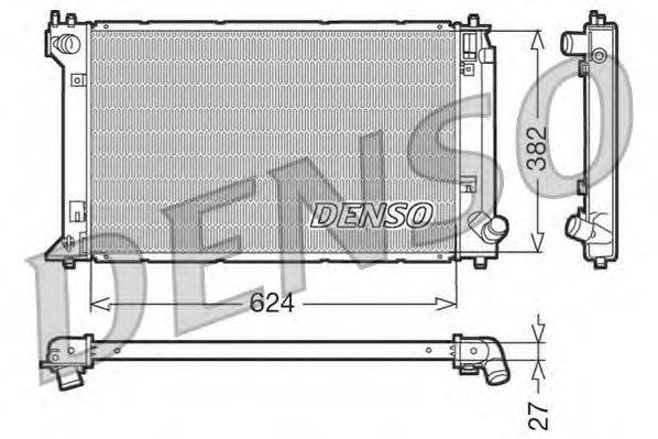 Радиатор, охлаждение двигателя DENSO DRM50019