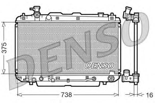 Радиатор, охлаждение двигателя DENSO DRM50022