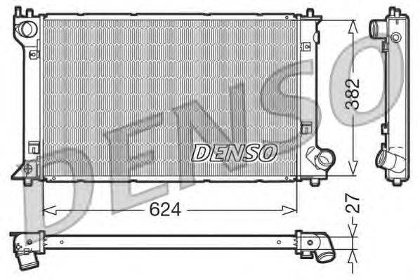 Радиатор, охлаждение двигателя DENSO DRM50027