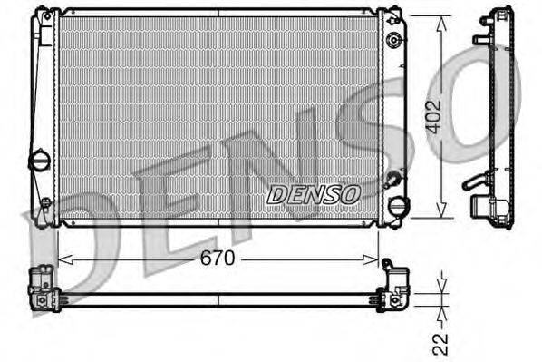 Радиатор, охлаждение двигателя DENSO DRM50052