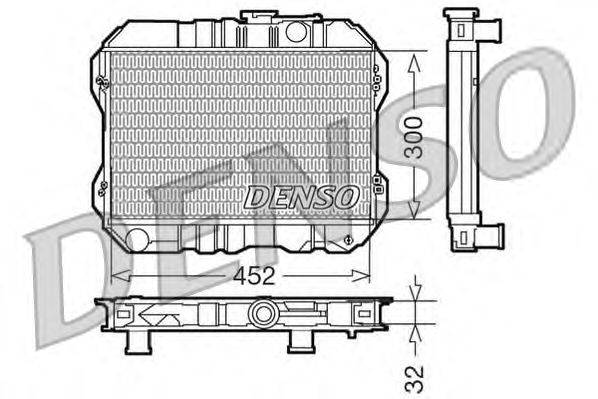 Радиатор, охлаждение двигателя DENSO DRM50200