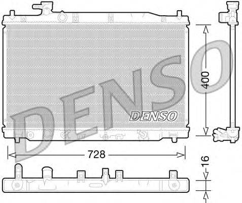 Радиатор, охлаждение двигателя DENSO DRM40030