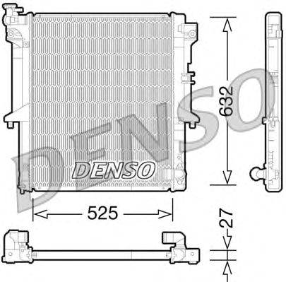 Радиатор, охлаждение двигателя DENSO DRM45034